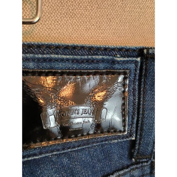 Robin's Jean Men's 40 Blue Double Back Pocket Rhinestones Dark Wash Denim 40x35 - Picture 16 of 16